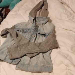 Mudd Kids Denim Jacket with Gray Sleeves